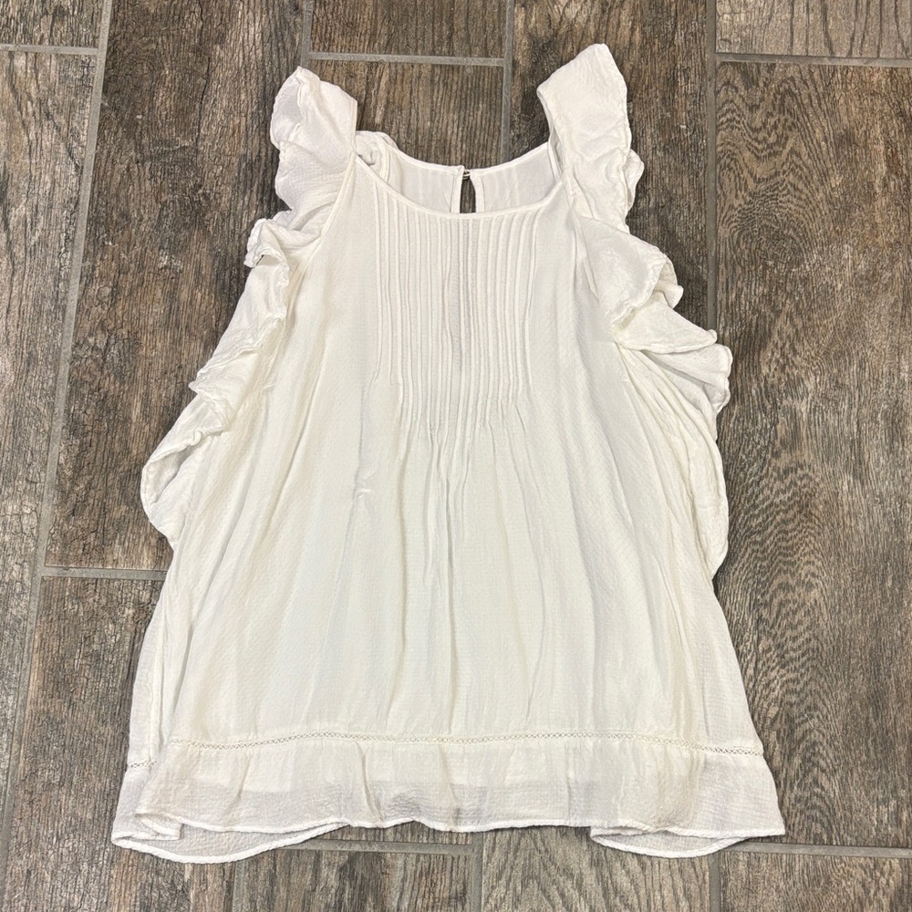 Abercrombie & Fitch Cream Ruffle Blouse